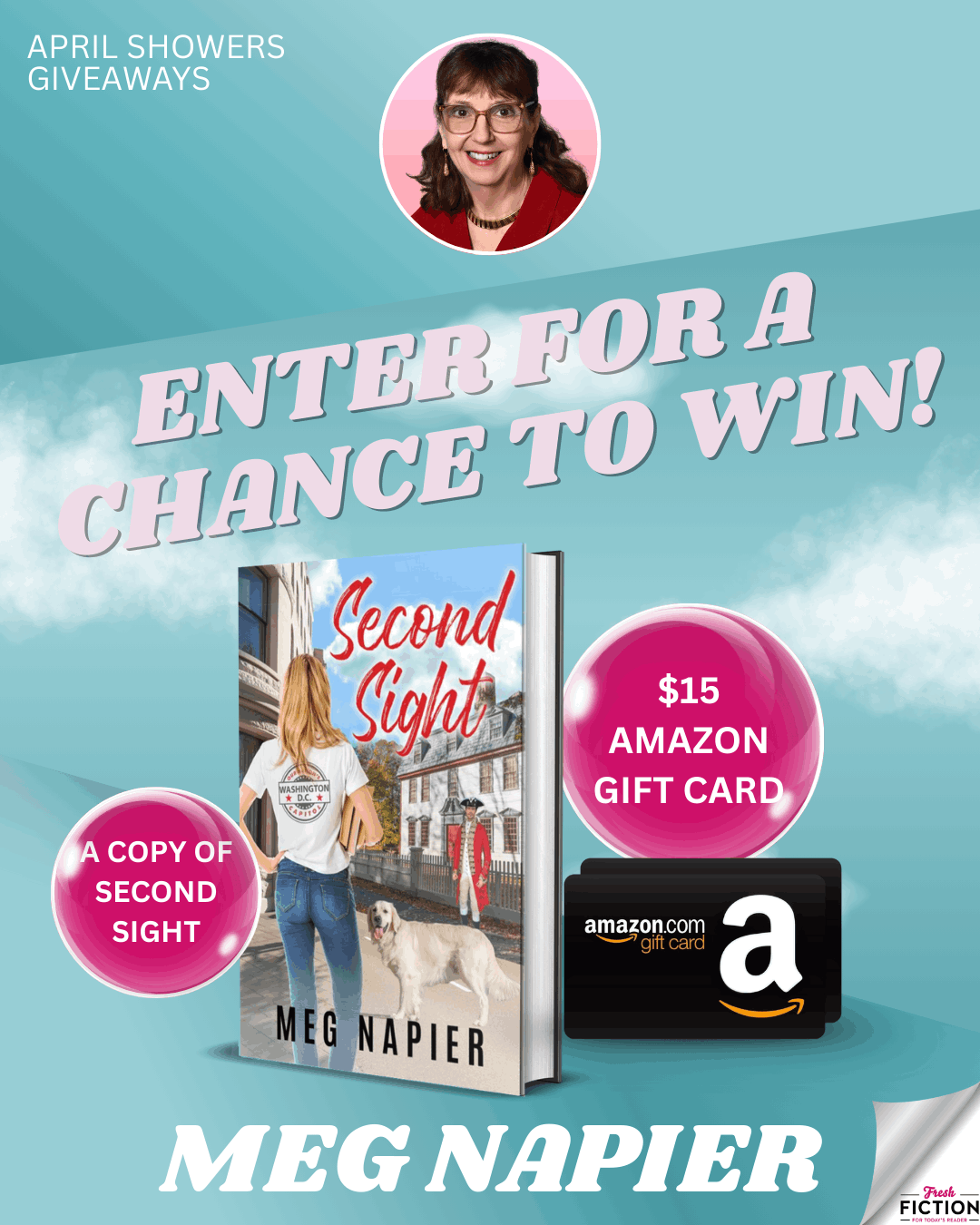 Win Second Sight & a $15 Amazon Card from Meg Napier!