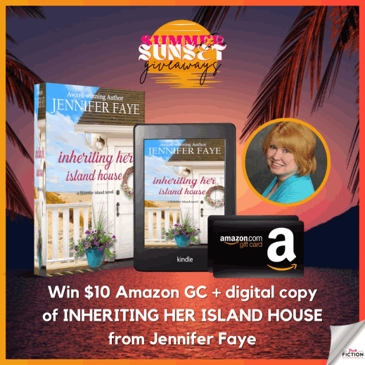 An island escape: Enter to win INHERITING HER ISLAND HOUSE plus $10 Amazon GC from Jennifer Faye!
