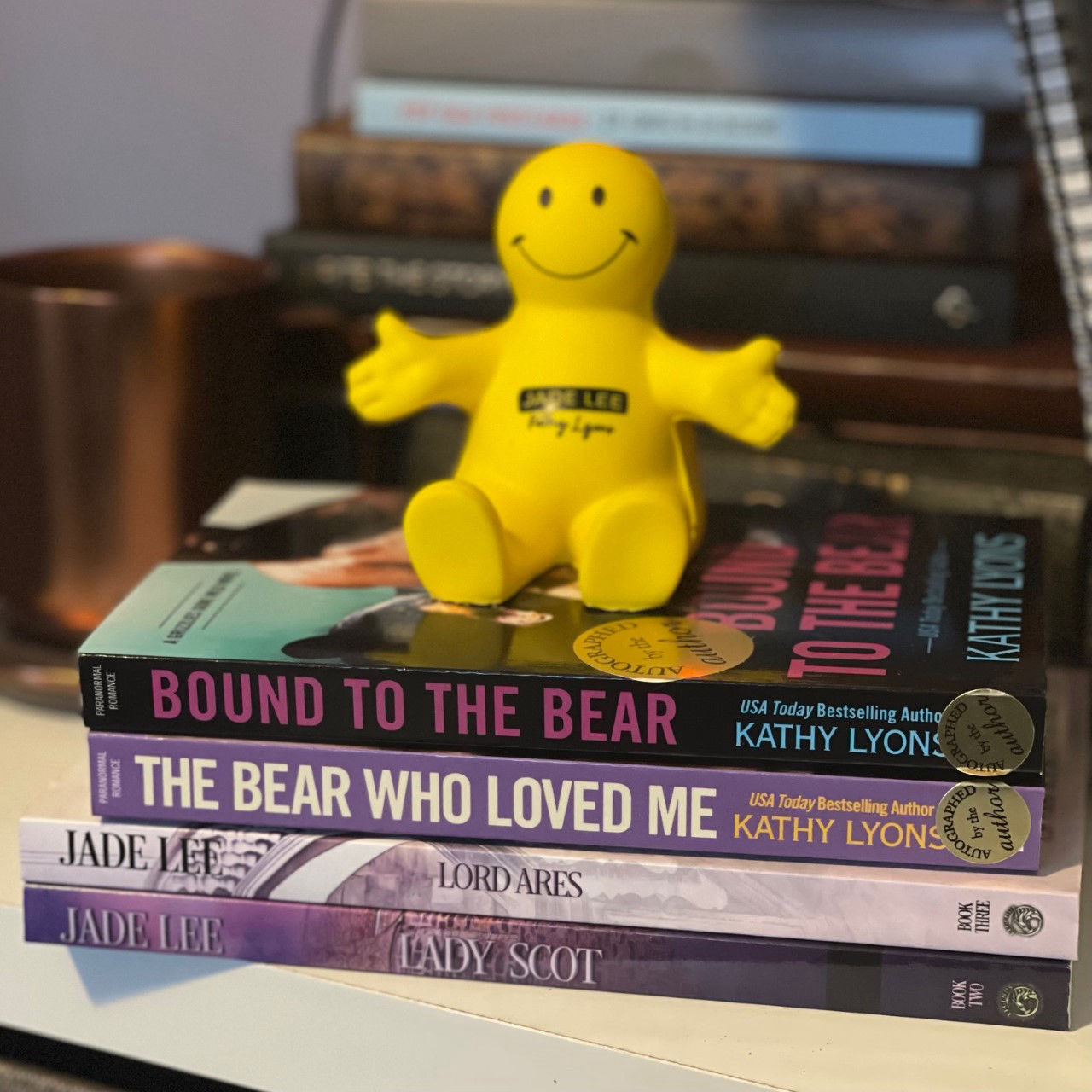 Nothing says love like a stack of steamy romances from Jade Lee/Kathy Lyons!